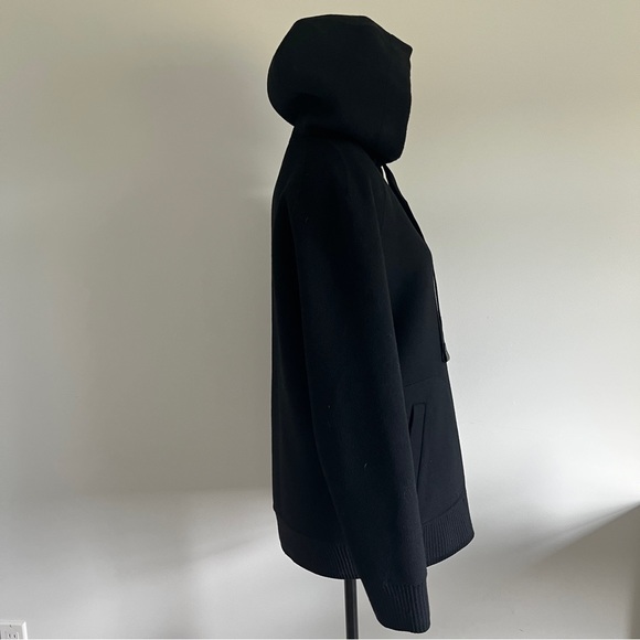 [Coach] 100% Wool Jacket with Cow Leather Trim - Dark Navy - Picture 4 of 12